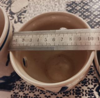 Set 3 vasi ceramica blu-bianco