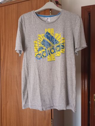 Camiseta Adidas gris-azul talla S