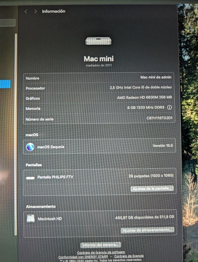 Mac Mini 2011 i5 da 8 GB e 512 SSD