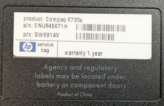 Notebook Compaq 6730s modulo tasto di accensione