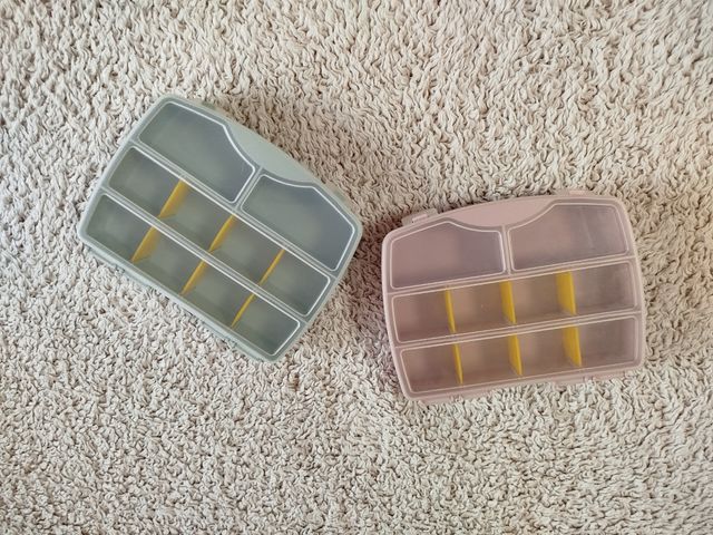 2 Cajas organizadoras - Gris y Rosa