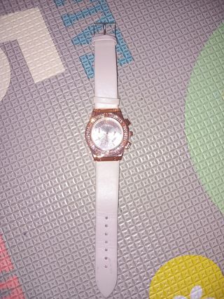 Reloj mujer beige y rosa