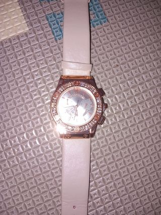 Reloj mujer beige y rosa