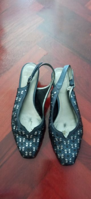 Sandalias azul plata