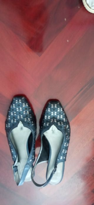 Sandalias azul plata