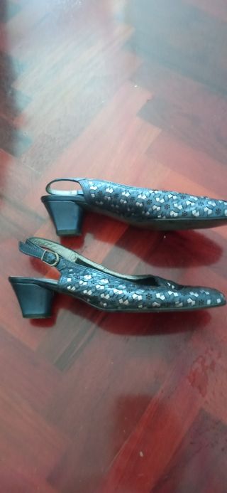 Sandalias azul plata