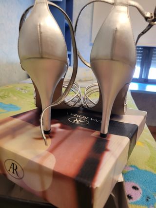 Sandalias de tacón Plata Fiesta - 52018