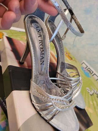 Sandalias de tacón Plata Fiesta - 52018