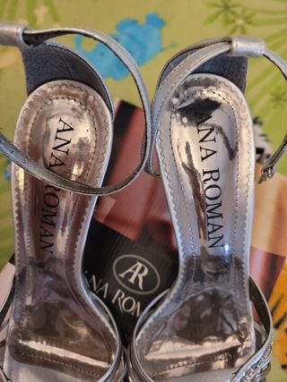 Sandalias de tacón Plata Fiesta - 52018