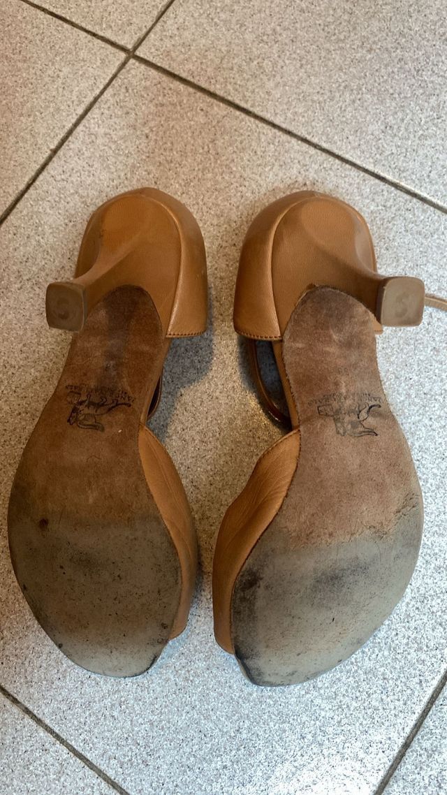 Scarpe ballo donna marroni usate