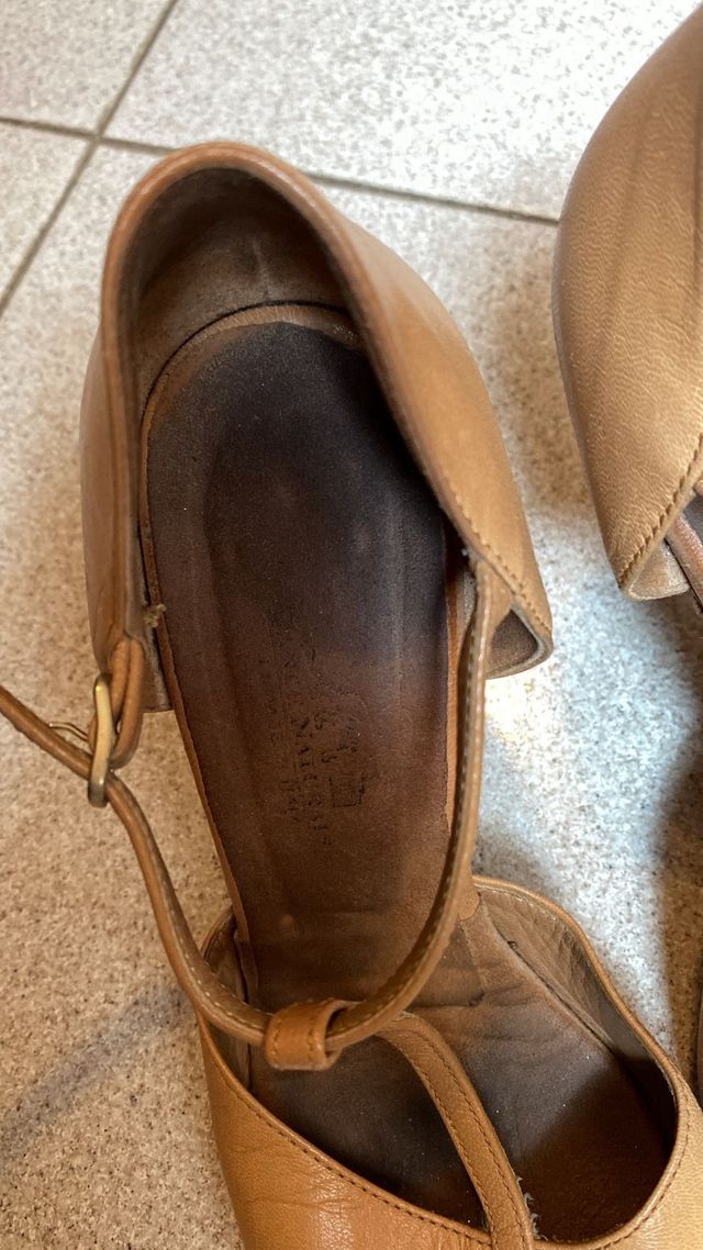 Scarpe ballo donna marroni usate