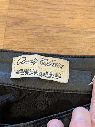 Pantalones cuero negro -talla M