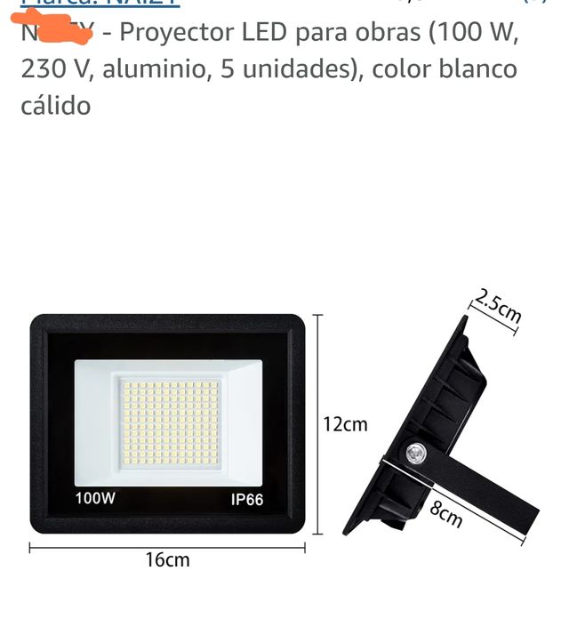 Proyector LED NAIZY 100W - Exterior