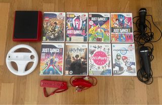 Wii Mini roja completa + 8 juegos