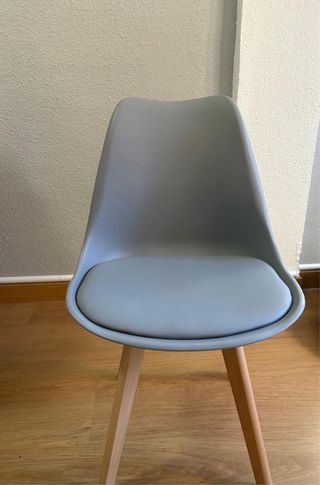2 sedie da pranzo grigie - legno
