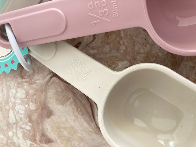 Set misurini vintage 3pz - Rosa e Verde Acqua