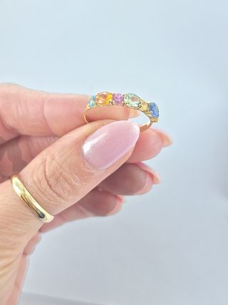 Anillo oro 18k multicolor
