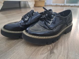 Mocasines negros plataforma