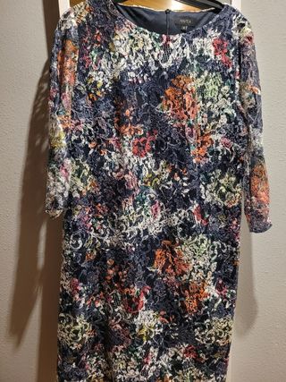 Vestido fiesta midi encaje