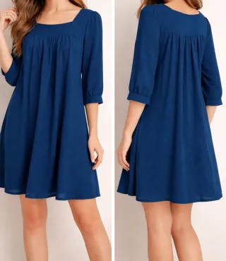 Vestito blu maniche 3/4 H&M donna tg. S Nuovo