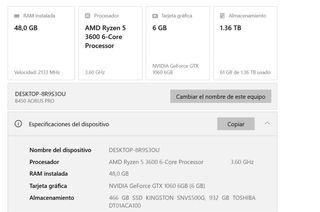 Torre Gaming Ryzen 5 3600 - 48GB RAM