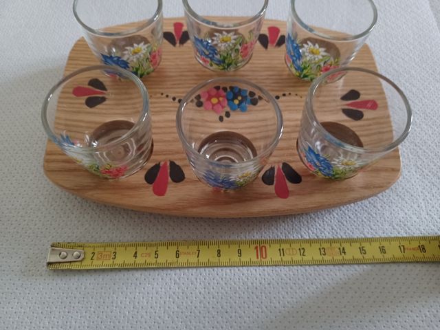 Set 6 bicchierini liquore + vassoio