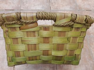 Cesto mimbre madera 49x43 cm