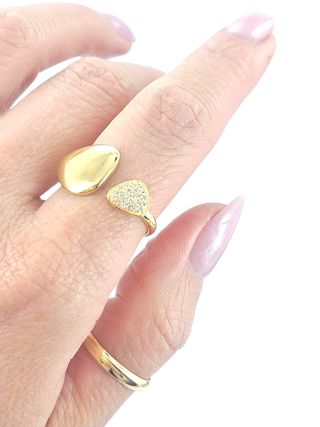 Anillo oro 18k c/ circonitas