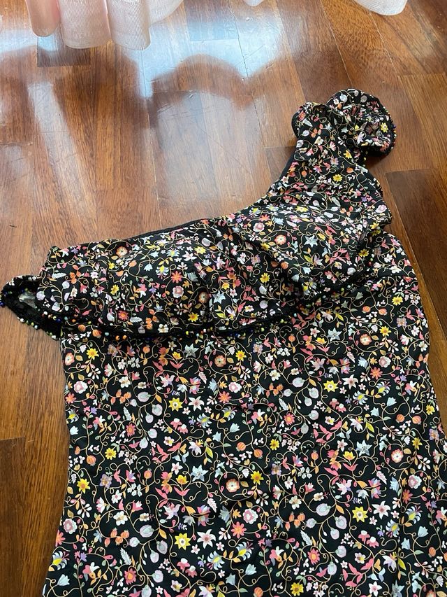 Costume intero monospalla floreale