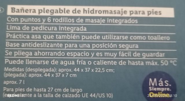 Bañera plegable hidromasaje Livarno