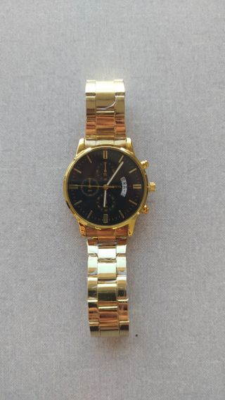 Pack 3 relojes: dorado, negro, plata