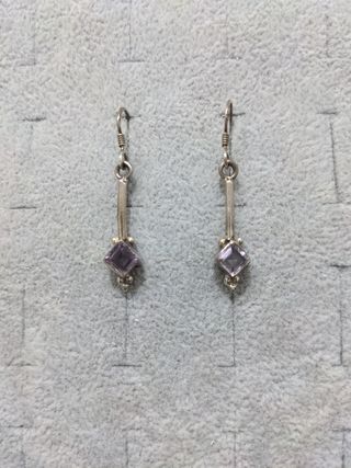 Pendientes plata con amatistas