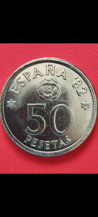 Moneda 50 Pesetas Mundial 82 España