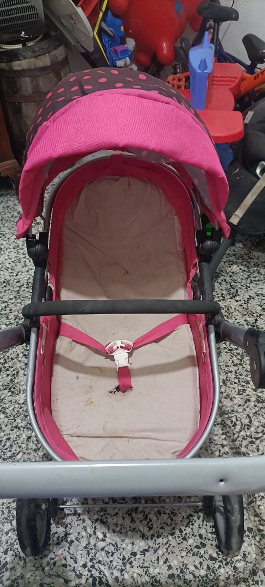 Carro muñecas rosa
