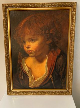 Cuadro niño pobre estilo antiguo 