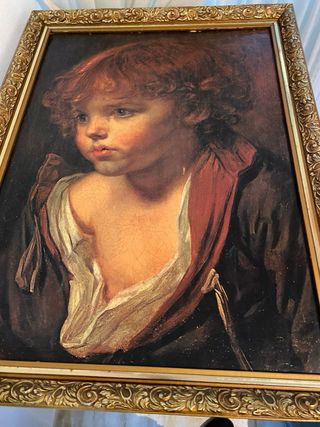 Cuadro niño pobre estilo antiguo 