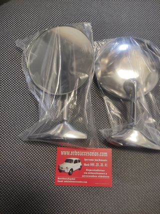 2 Retrovisores  redondos base  Seat Simca mod. 27