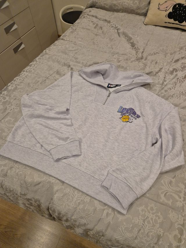 Sudadera NBA gris talla M