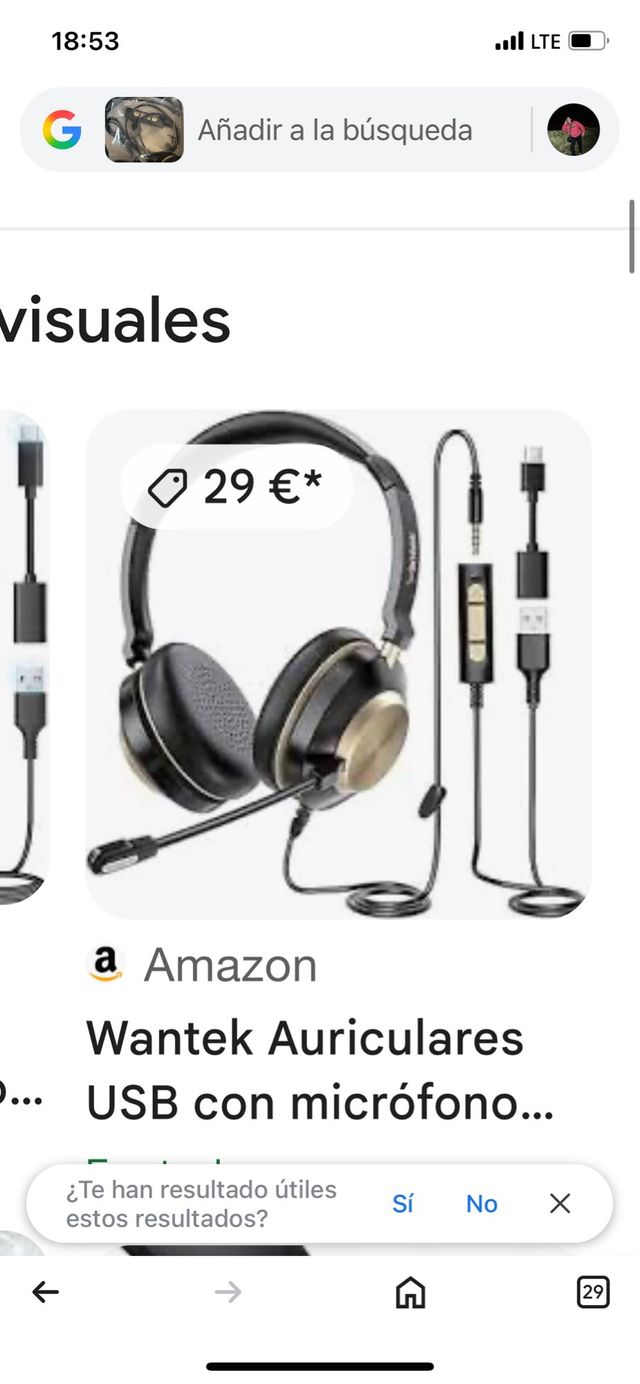 Auriculares Wantek USB con Micrófono