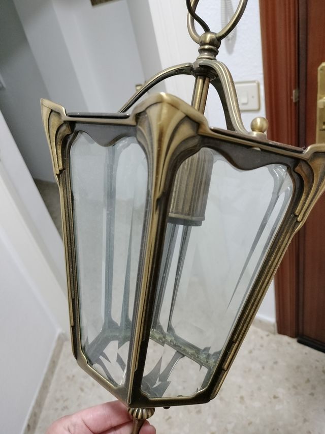 Lámpara colgante vintage dorada