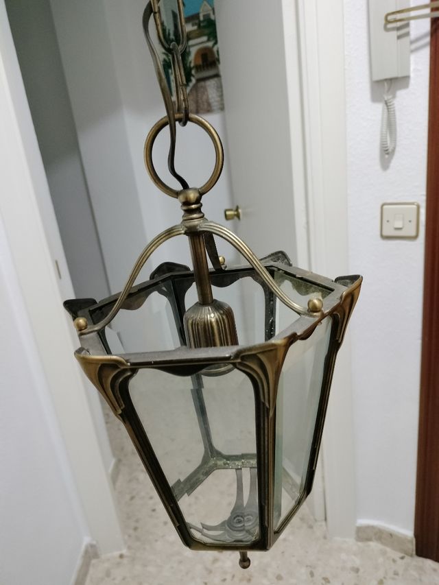 Lámpara colgante vintage dorada