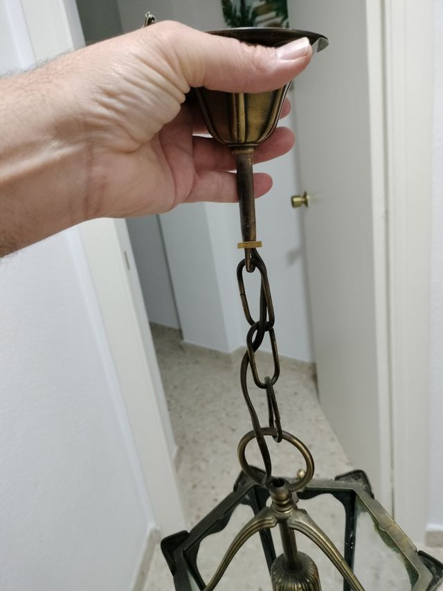 Lámpara colgante vintage dorada