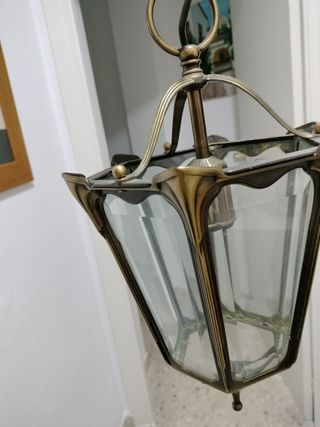 Lámpara colgante vintage dorada