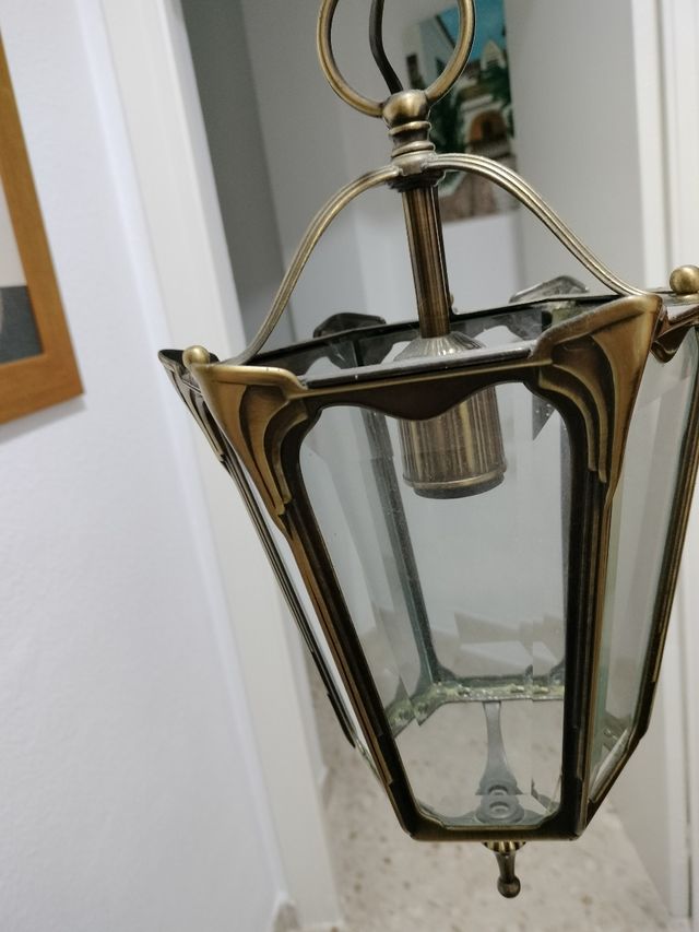 Lámpara colgante vintage dorada