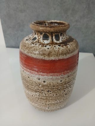 Vaso in Ceramica Terracotta Fat Lava West Germany 