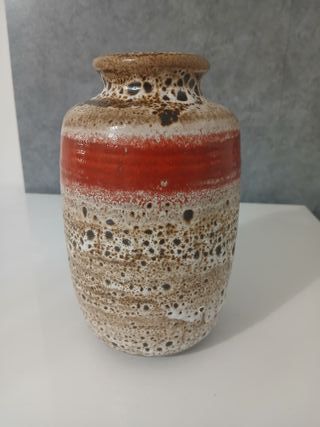 Vaso in Ceramica Terracotta Fat Lava West Germany 