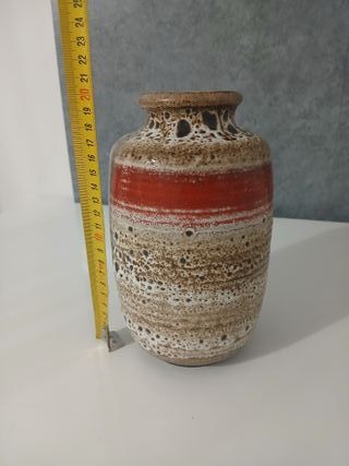 Vaso in Ceramica Terracotta Fat Lava West Germany 