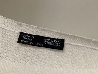 Camiseta Zara blanca talla S - encaje