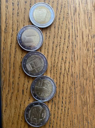 Monedas 2€ España: 14 conmemorativas
4€ por moneda