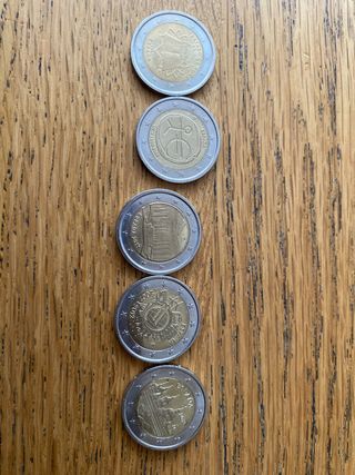 Monedas 2€ España: 14 conmemorativas
4€ por moneda